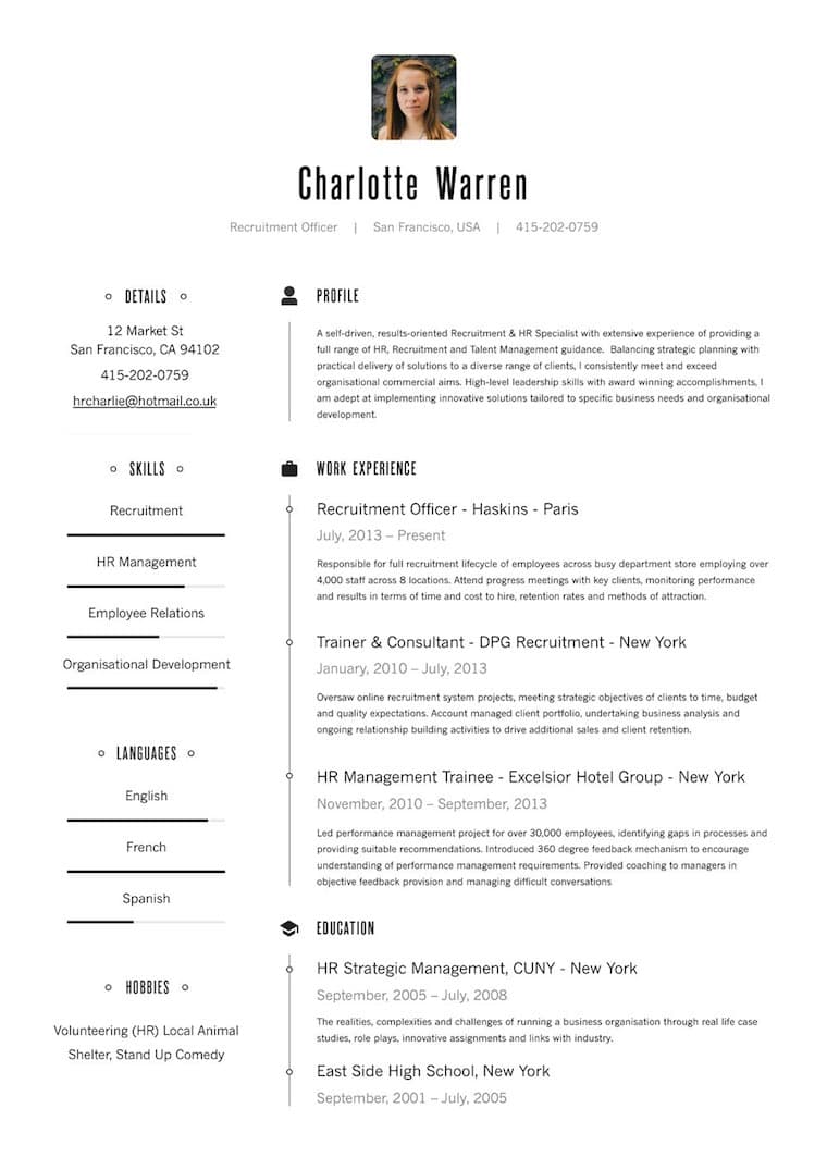 New York resume template